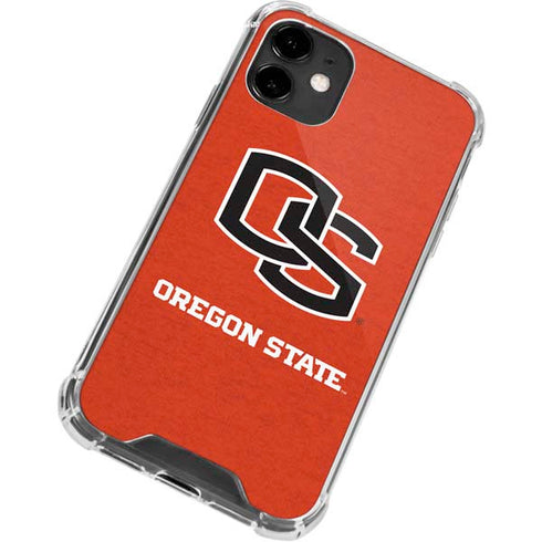Oregon State University Orange iPhone 12 Clear Case
