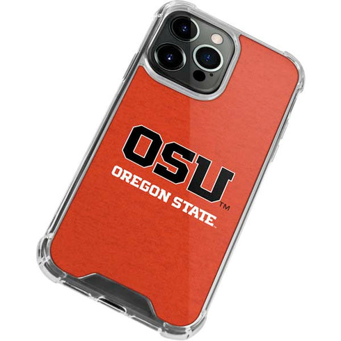 Oregon State University Orange iPhone 13 Pro Max Clear Case