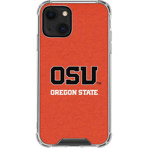 Oregon State University Orange iPhone 14 Plus Clear Case
