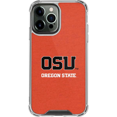 Oregon State University Orange iPhone 15 Pro Max Clear Case