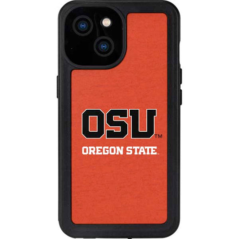 Oregon State University Orange iPhone 15 Waterproof Case