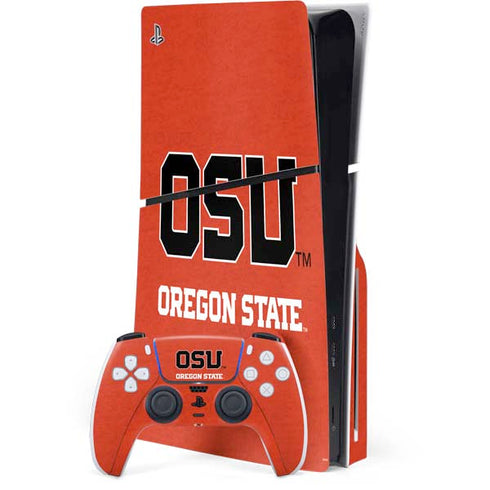 Oregon State University Orange PS5 Slim Disk Bundle Skin