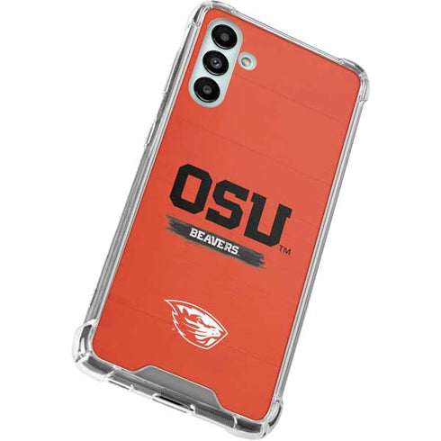 Oregon State University Texture Galaxy A13 5G Clear Case