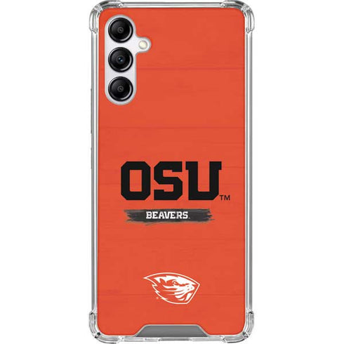 Oregon State University Texture Galaxy A14 5G Clear Case