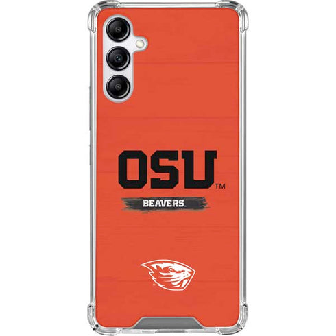 Oregon State University Texture Galaxy A15 5G Clear Case