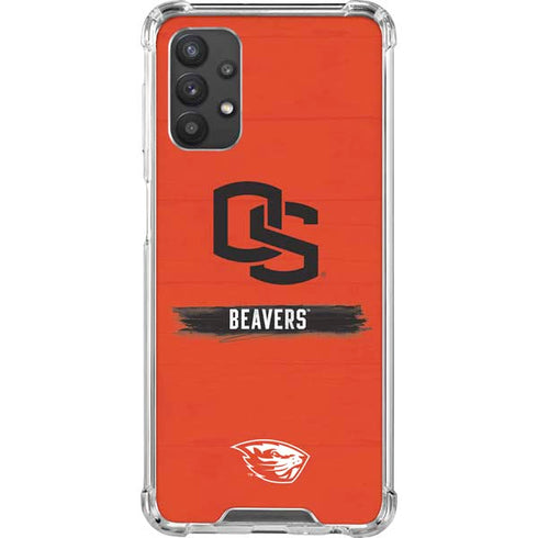 Oregon State University Texture Galaxy A32 5G Clear Case