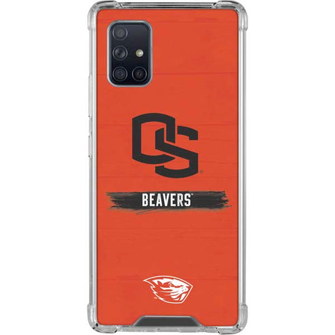Oregon State University Texture Galaxy A71 5G Clear Case