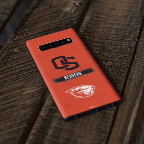 Oregon State University Texture Galaxy S10 Plus Skin