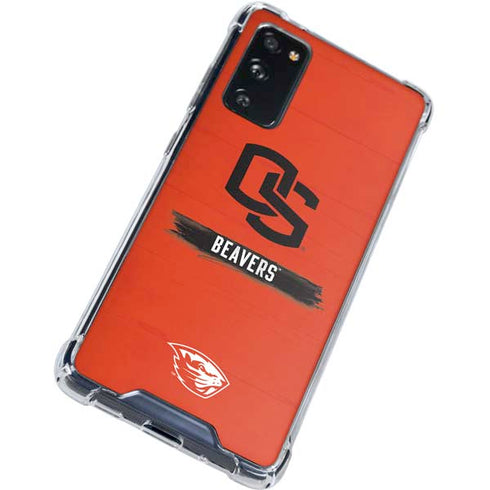 Oregon State University Texture Galaxy S20 FE Clear Case