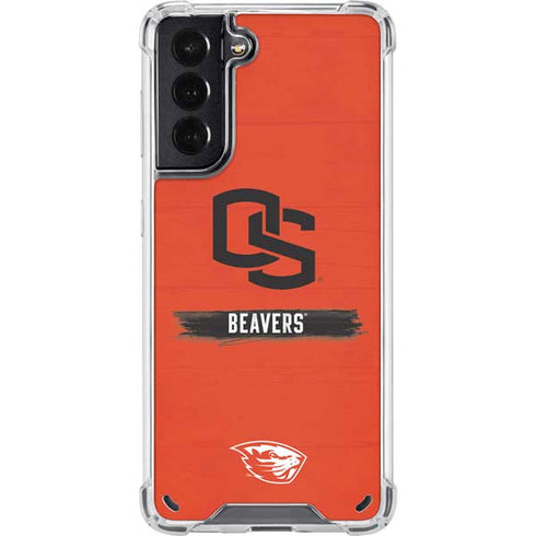 Oregon State University Texture Galaxy S21 5G Clear Case