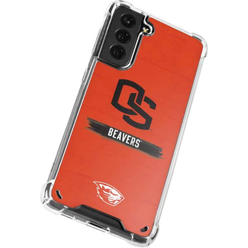 Oregon State University Texture Galaxy S21 5G Clear Case