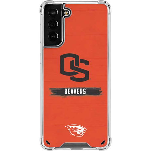 Oregon State University Texture Galaxy S21 Plus 5G Clear Case