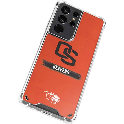 Oregon State University Texture Galaxy S21 Ultra 5G Clear Case