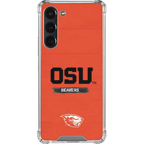 Oregon State University Texture Galaxy S23 Plus Clear Case
