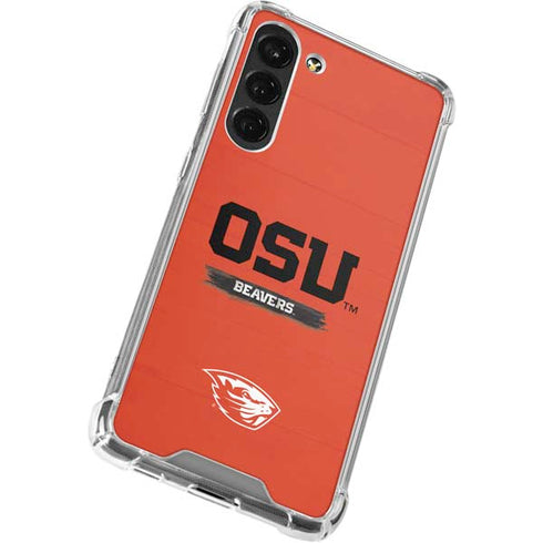 Oregon State University Texture Galaxy S23 Plus Clear Case