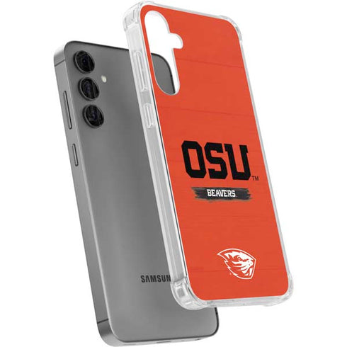 Oregon State University Texture Galaxy S24 Plus Clear Case