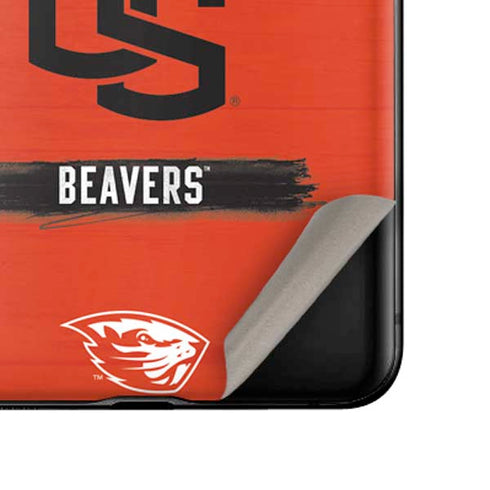 Oregon State University Texture Galaxy Z Flip Skin