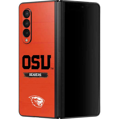 Oregon State University Texture Galaxy Z Fold3 5G Skin