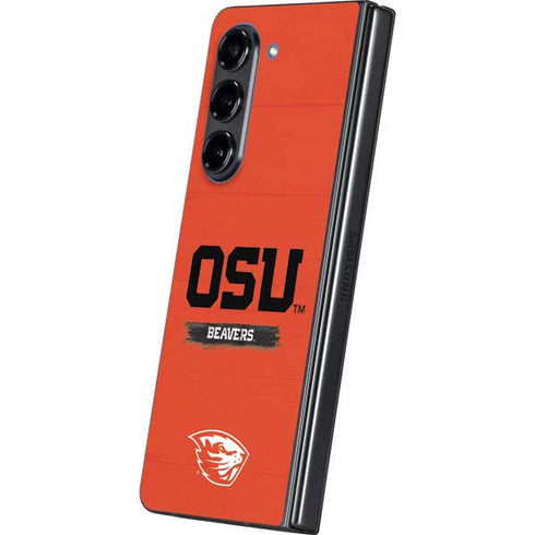 Oregon State University Texture Galaxy Z Fold5 5G Skin