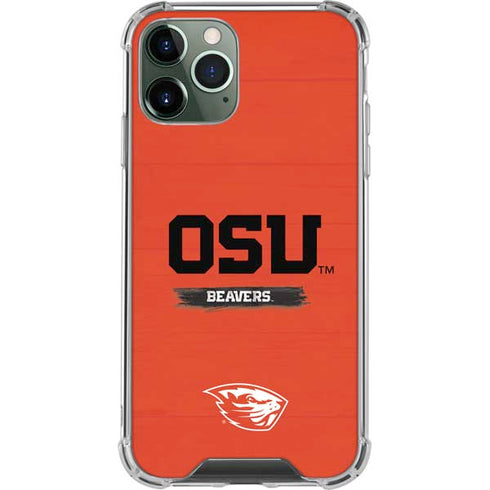 Oregon State University Texture iPhone 11 Pro Max Clear Case