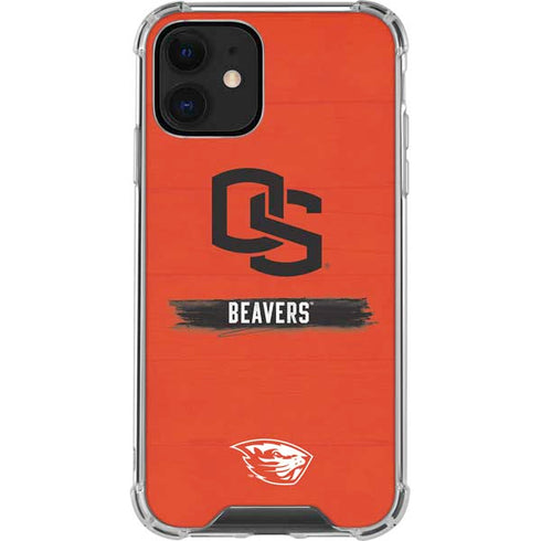 Oregon State University Texture iPhone 12 Clear Case