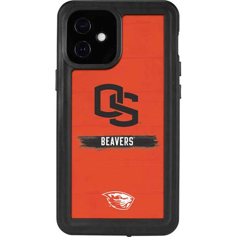 Oregon State University Texture iPhone 12 Mini Waterproof Case
