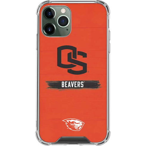 Oregon State University Texture iPhone 12 Pro Clear Case