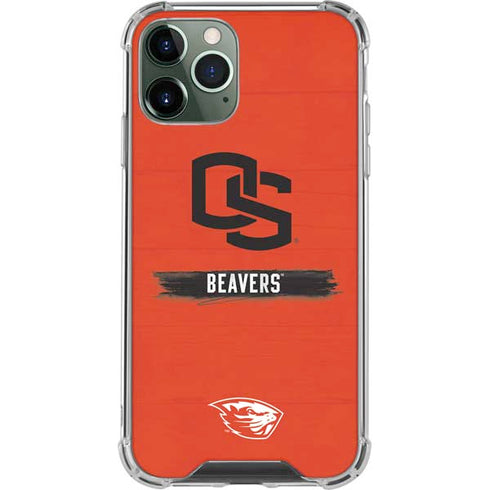 Oregon State University Texture iPhone 12 Pro Max Clear Case