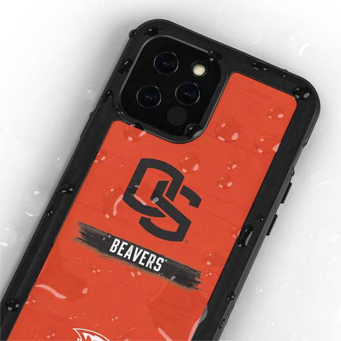 Oregon State University Texture iPhone 12 Pro Waterproof Case