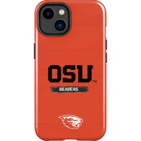 Oregon State University Texture iPhone 14 Plus Impact Case