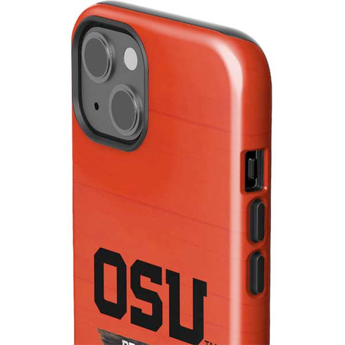 Oregon State University Texture iPhone 15 Plus Impact Case