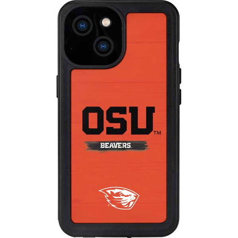 Oregon State University Texture iPhone 15 Waterproof Case