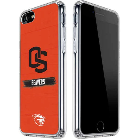 Oregon State University Texture iPhone SE (2nd & 3rd Gen) Clear Case
