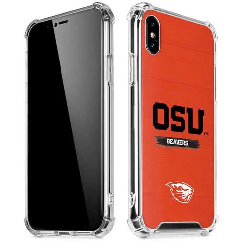 Oregon State University Texture iPhone XS Max Clear Case