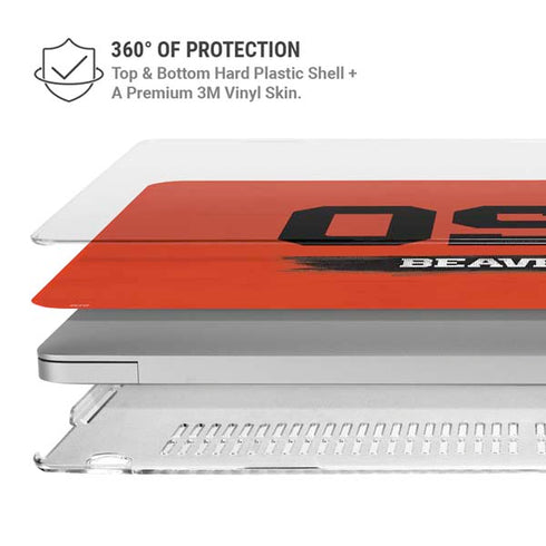 Oregon State University Texture MacBook Air 15in (2023-2025) Case plus Skin