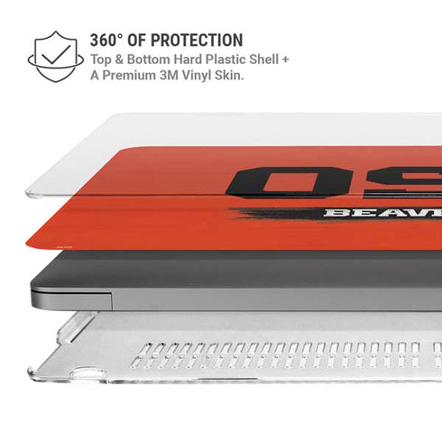 Oregon State University Texture MacBook Pro 16in (2021-25) Case plus Skin