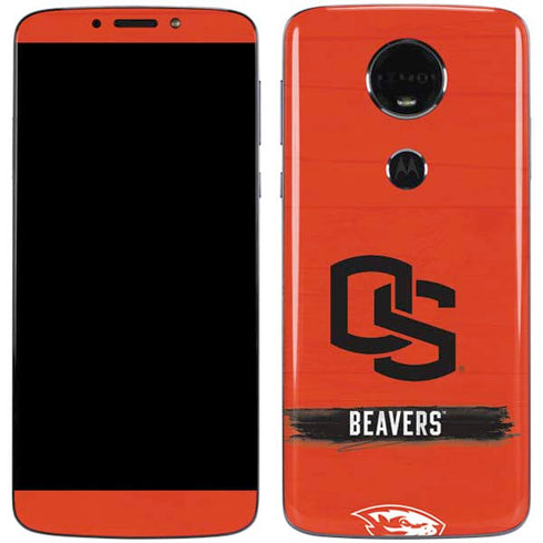 Oregon State University Texture Moto E5 Plus Skin
