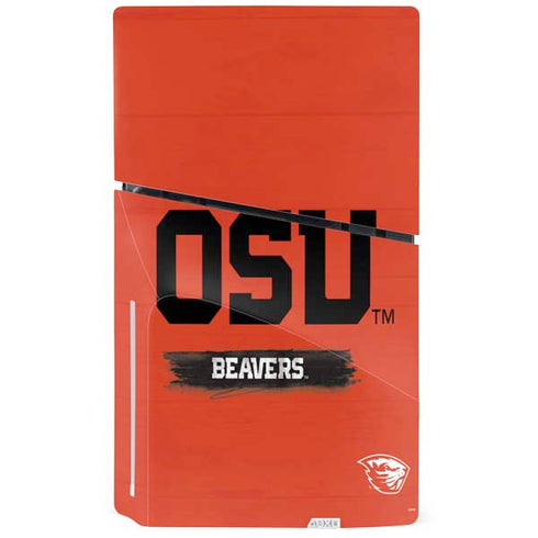 Oregon State University Texture PS5 Slim Disk Console Skin