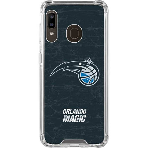 NBA Orlando Magic Black Secondary Logo Galaxy A30 Clear Case