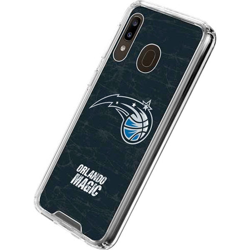 NBA Orlando Magic Black Secondary Logo Galaxy A30 Clear Case