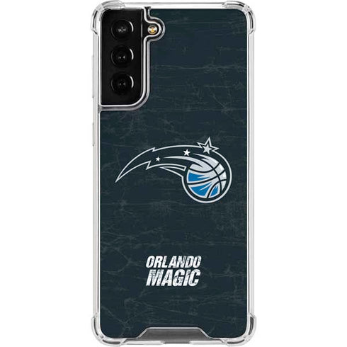 NBA Orlando Magic Black Secondary Logo Galaxy S21 FE Clear Case
