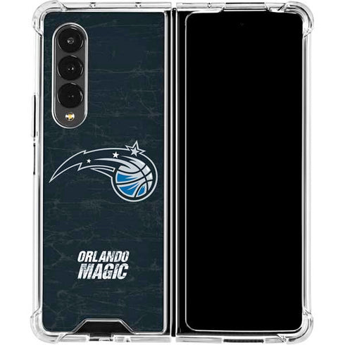 NBA Orlando Magic Black Secondary Logo Galaxy Z Fold4 5G Clear Case