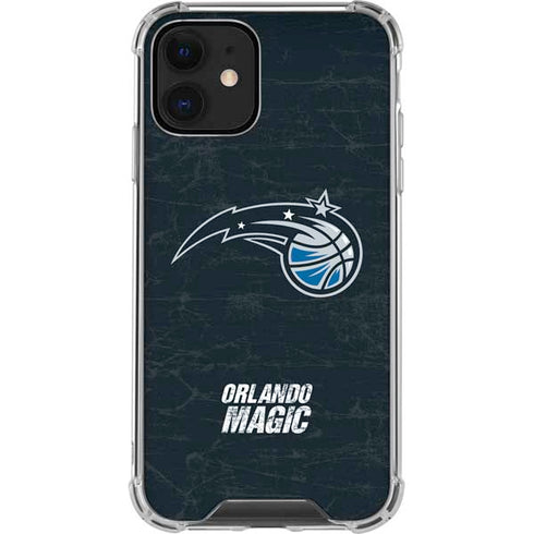 NBA Orlando Magic Black Secondary Logo iPhone 12 Clear Case