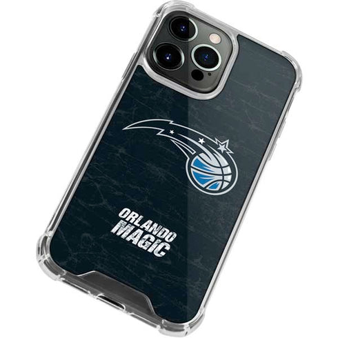 NBA Orlando Magic Black Secondary Logo iPhone 14 Pro Clear Case
