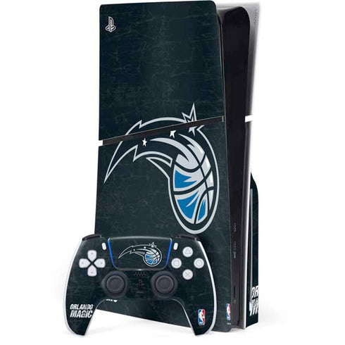 NBA Orlando Magic Black Secondary Logo PS5 Slim Disk Bundle Skin