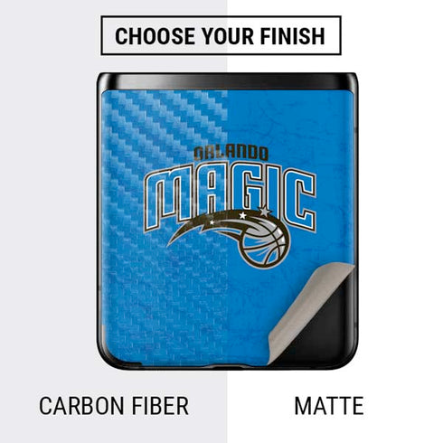 NBA Orlando Magic Blue Primary Logo Galaxy Z Flip Skin