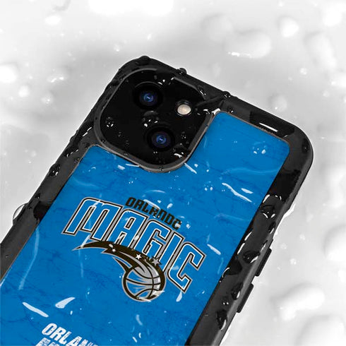 NBA Orlando Magic Blue Primary Logo iPhone 15 Plus Waterproof Case