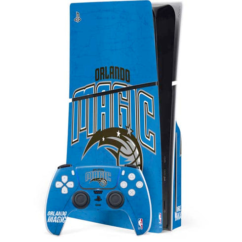 NBA Orlando Magic Blue Primary Logo PS5 Slim Disk Bundle Skin