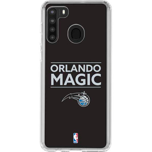 NBA Orlando Magic Standard - Black Galaxy A21 Clear Case