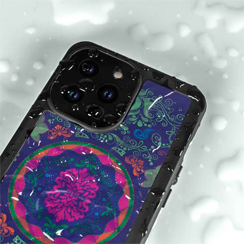 Ornate Swirls iPhone 14 Pro Max Waterproof Case